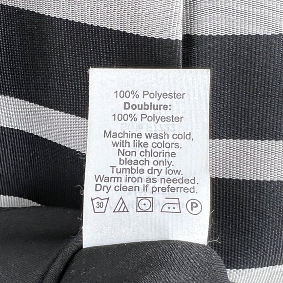 J. Crew Factory Metallic Jacquard Stripe Sleeveless Dress Pockets Black Silver - Picture 12 of 14